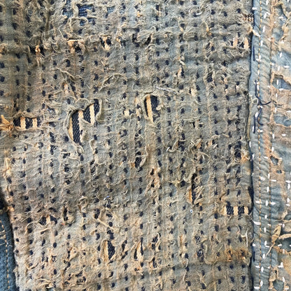 Boro Sashiko Distressed Denim Trucker Jacket - XL