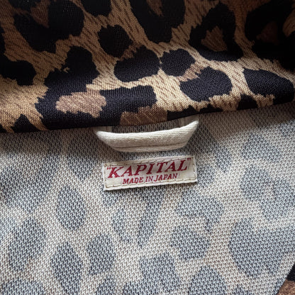 Kapital Smooth Jersey Stuntman & Woman Leopard Track Jacket - L | Large, Multicoloured
