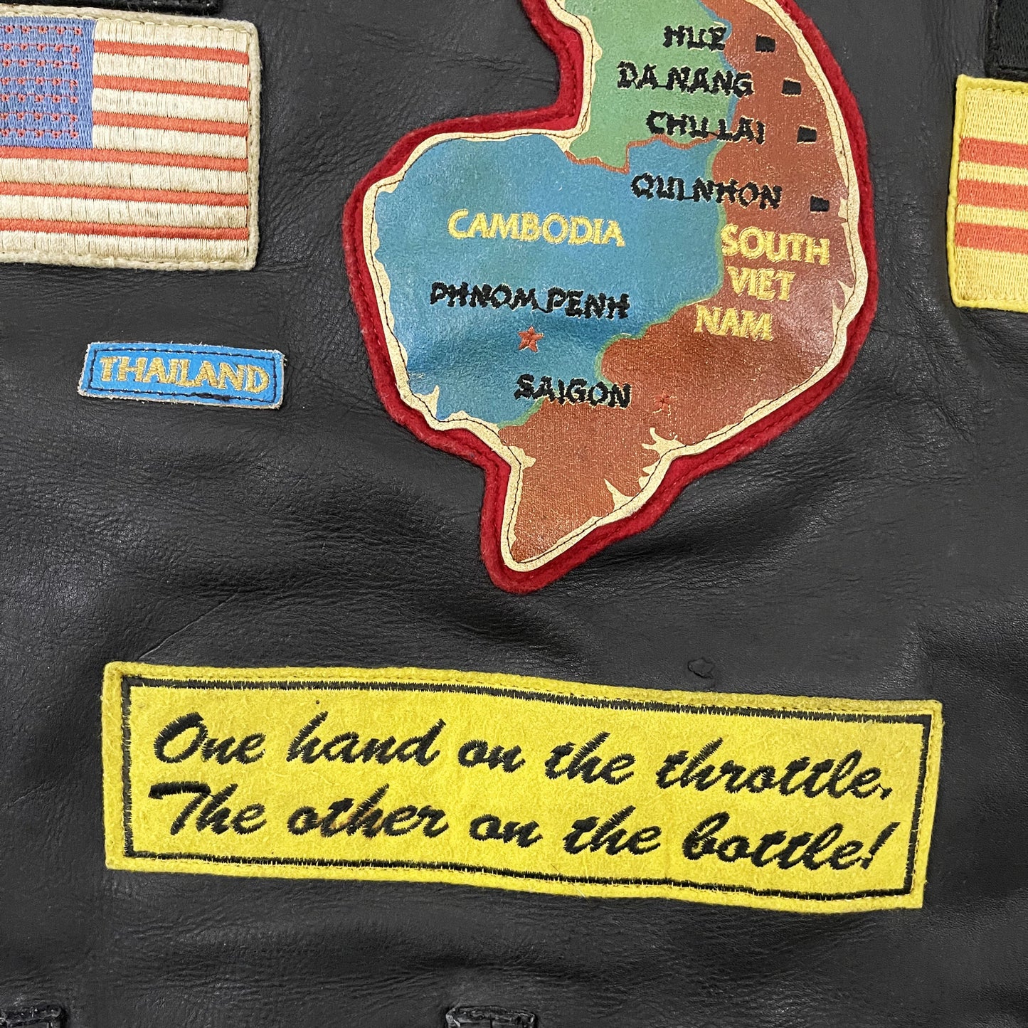 Avirex Cold War Leather Biker Motorcycle Jacket - S