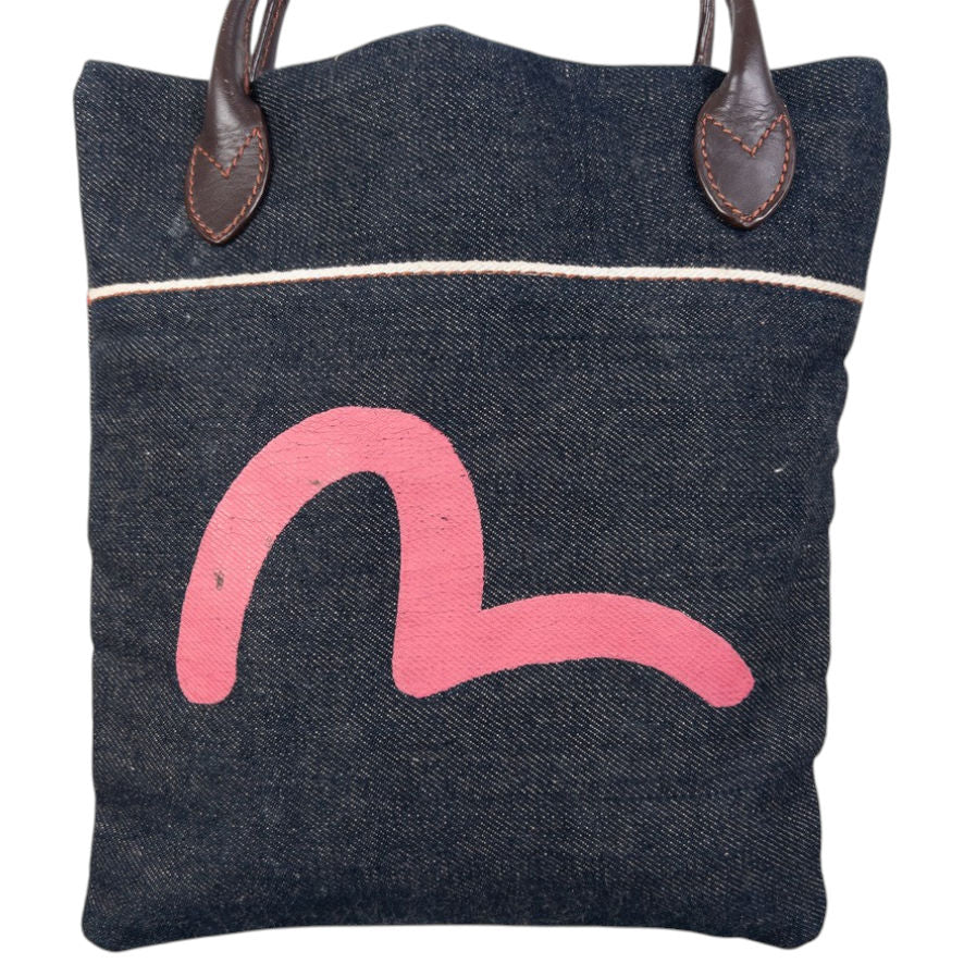 Vintage Evisu Gull Japanese Denim Handbag | O/S, Navy