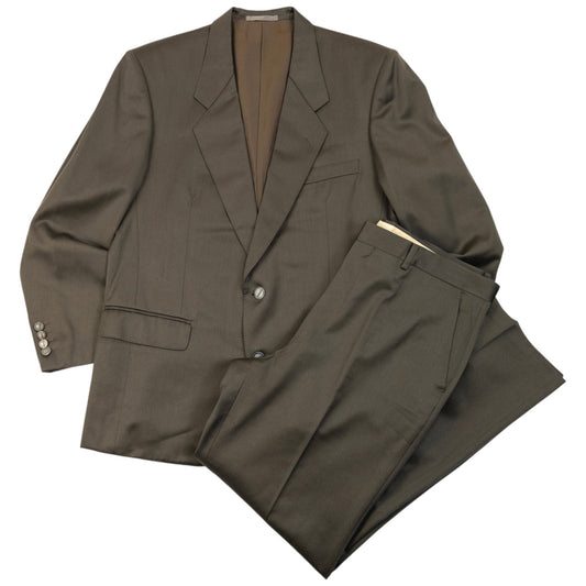Vintage 80s Dior Monsieur Jacket & Trousers Suit Set Size L | Large, Brown