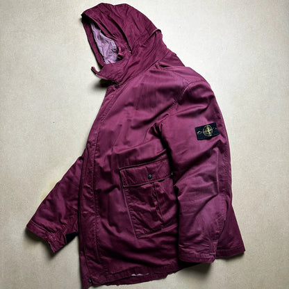 A/W 2001 Burgundy Raso Gommato Dual Layer parka
