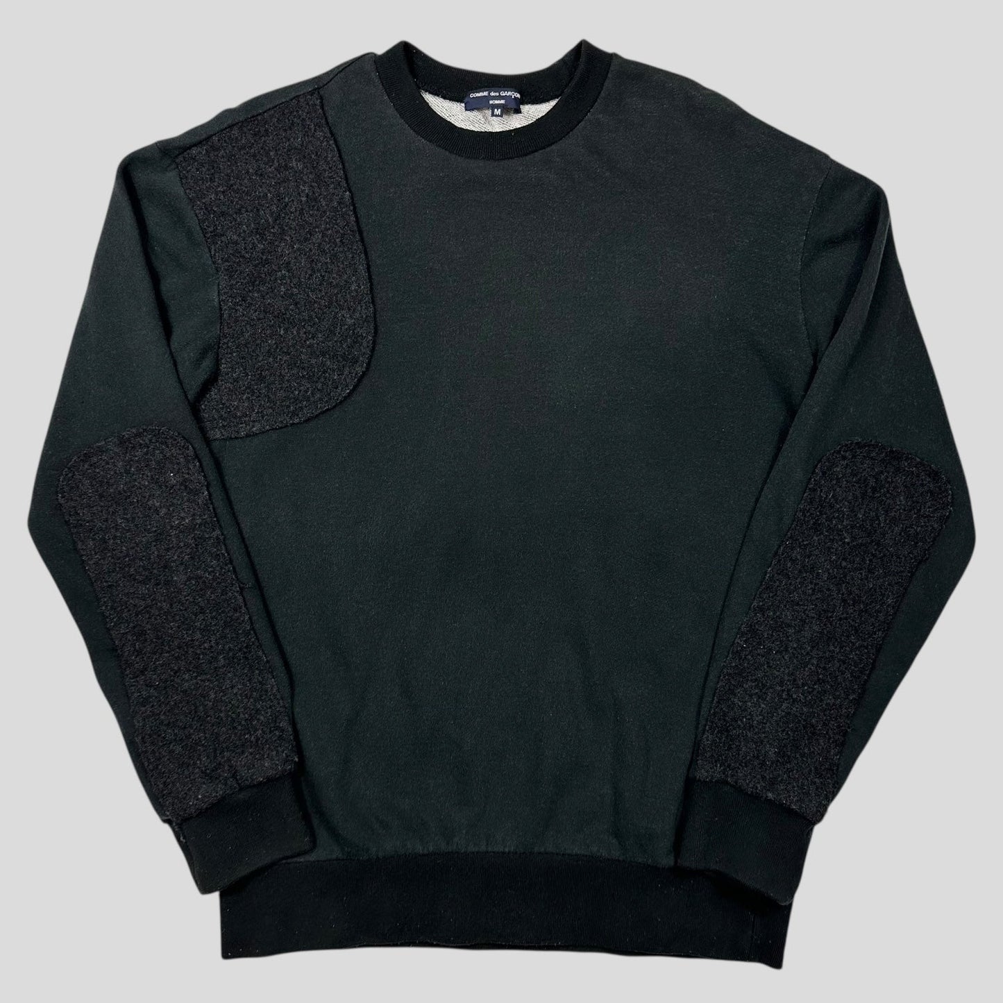 Comme Des Garçons Homme 2007 Asymmetrical Wool Panelled Sweatshirt -  M/L | Default Title, Multicoloured