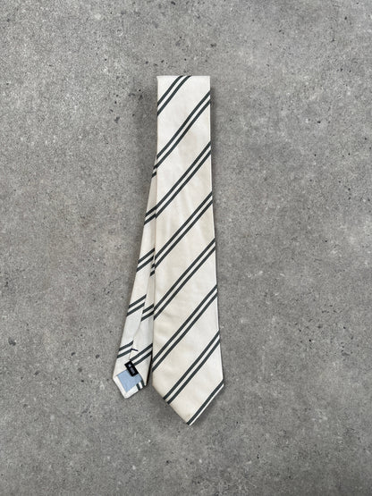 Japanese Vintage 2000s Pure Silk Diagonal Stripe Tie