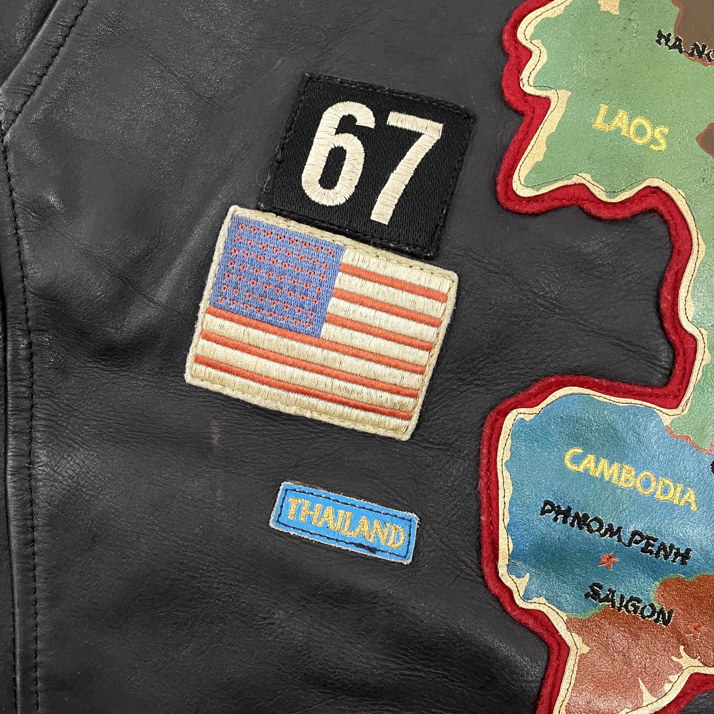 Avirex Cold War Leather Biker Motorcycle Jacket - S