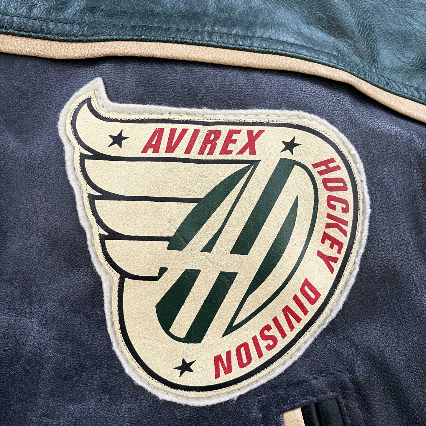 Avirex Leather Varsity Jacket - Canadian Hockey - S
