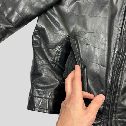 Neil Barrett 00’s Textured Padded Leather Moto Jacket - L | Default Title, Black