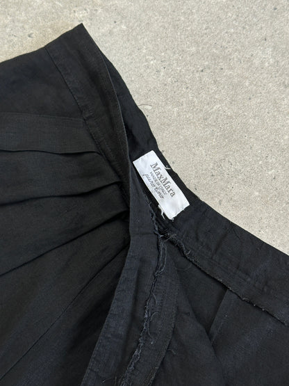 Max Mara Pure Linen Tapered Leg High Waisted Trousers - W28