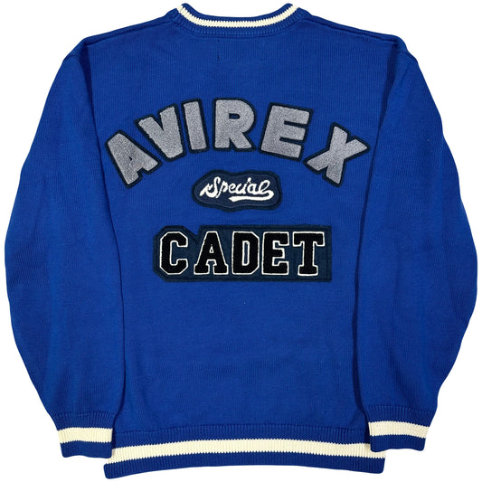 Avirex Cadet Knitted Sweatshirt In Blue ( M )