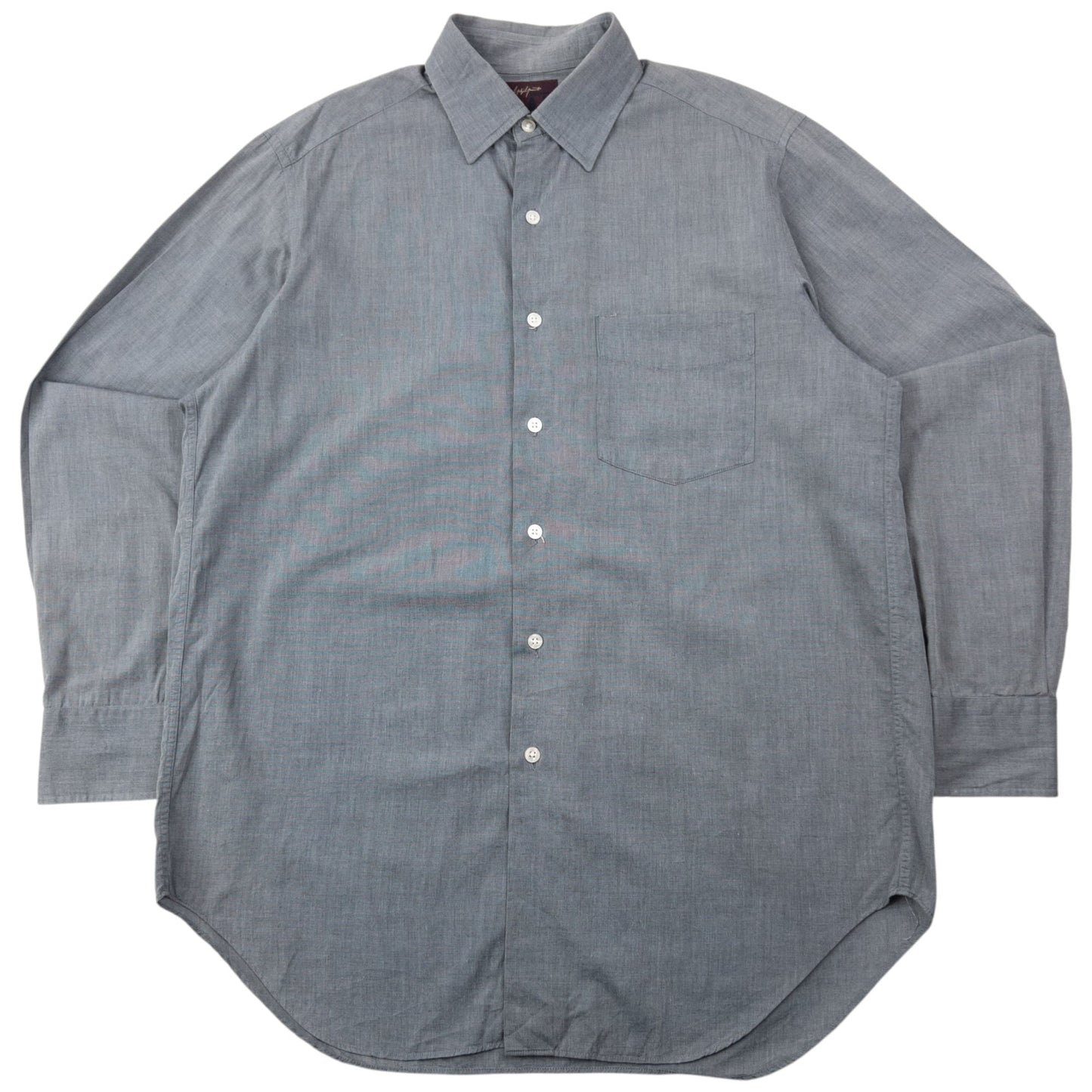 Vintage 90s Yohji Yamamoto D'Urban A.A.R Long Sleeve Button Up Shirt Size M | Medium, Grey