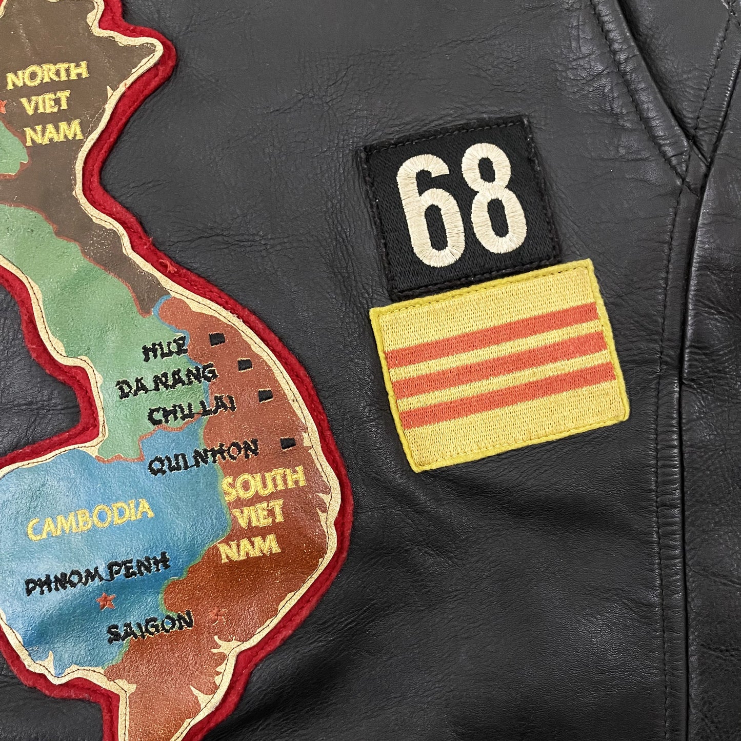 Avirex Cold War Leather Biker Motorcycle Jacket - S