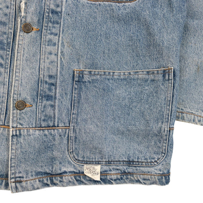 Vintage 80s Marithe + Francois Girbaud Button Up Denim Jacket Size L | Large, Blue