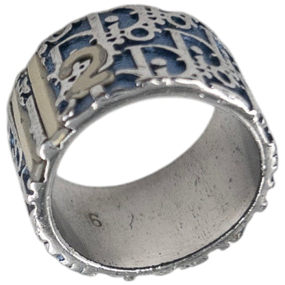 Vintage 2000s Dior Monogram Number Ring | O/S, Blue