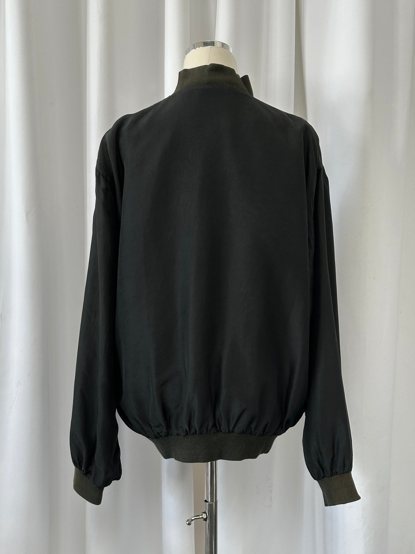 Vintage 1990s Pure Silk Bomber Jacket - M/L