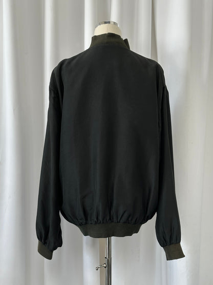 Vintage 1990s Pure Silk Bomber Jacket - M/L
