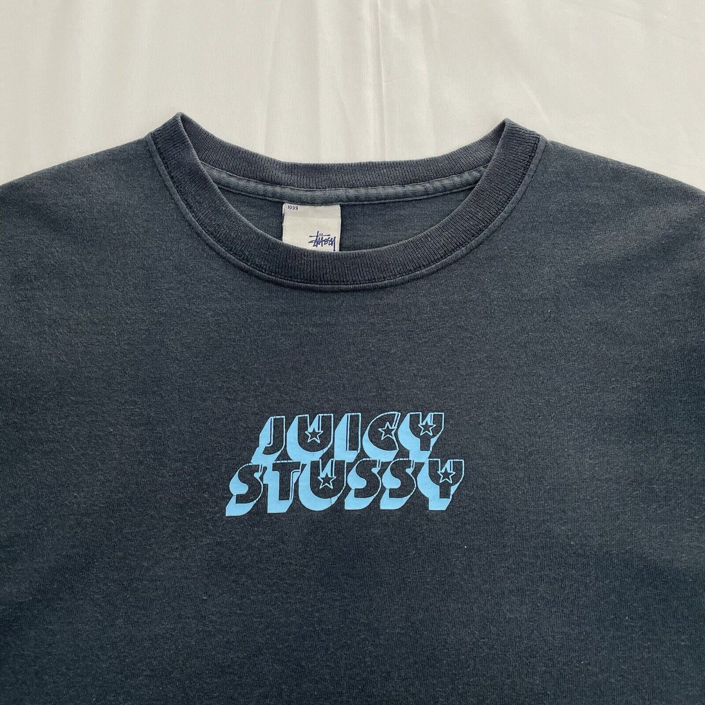 Vintage Stussy Juicy Stussy T Shirt, Size Medium Women's | Stussy, Navy