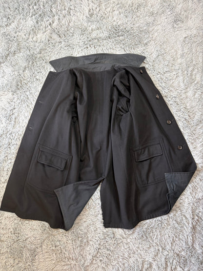 Gucci by Tom Ford 1999 Reversible Wool & Cotton Car Coat - L | O/S, Black