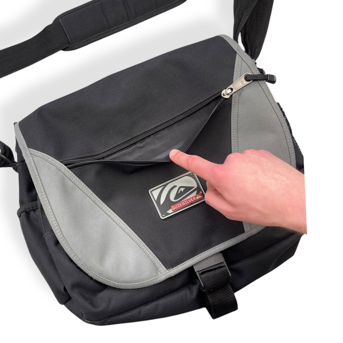 2000's Quiksilver Messenger Bag | O/S, Multicoloured
