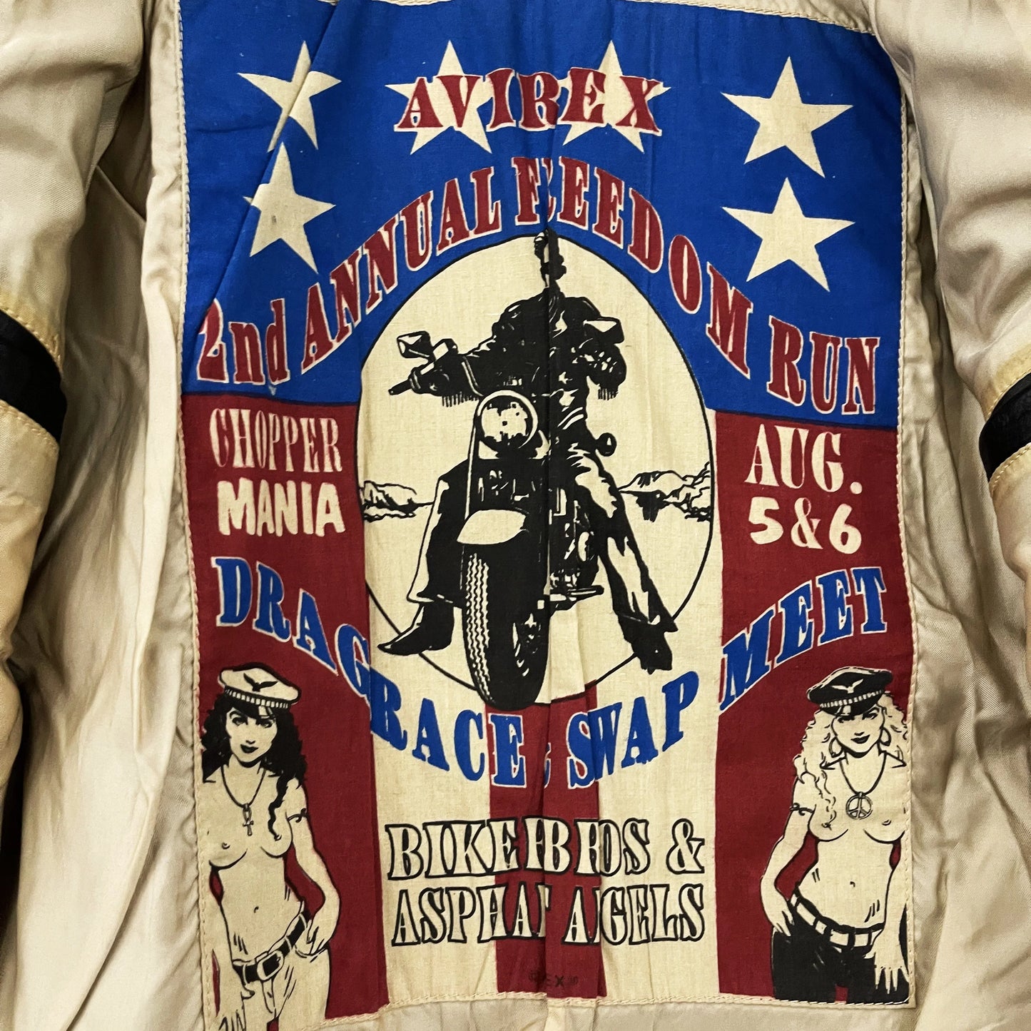 Avirex Cold War Leather Biker Motorcycle Jacket - S