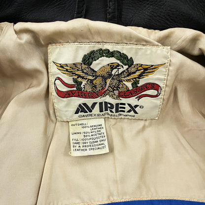 Avirex Cold War Leather Biker Motorcycle Jacket - S