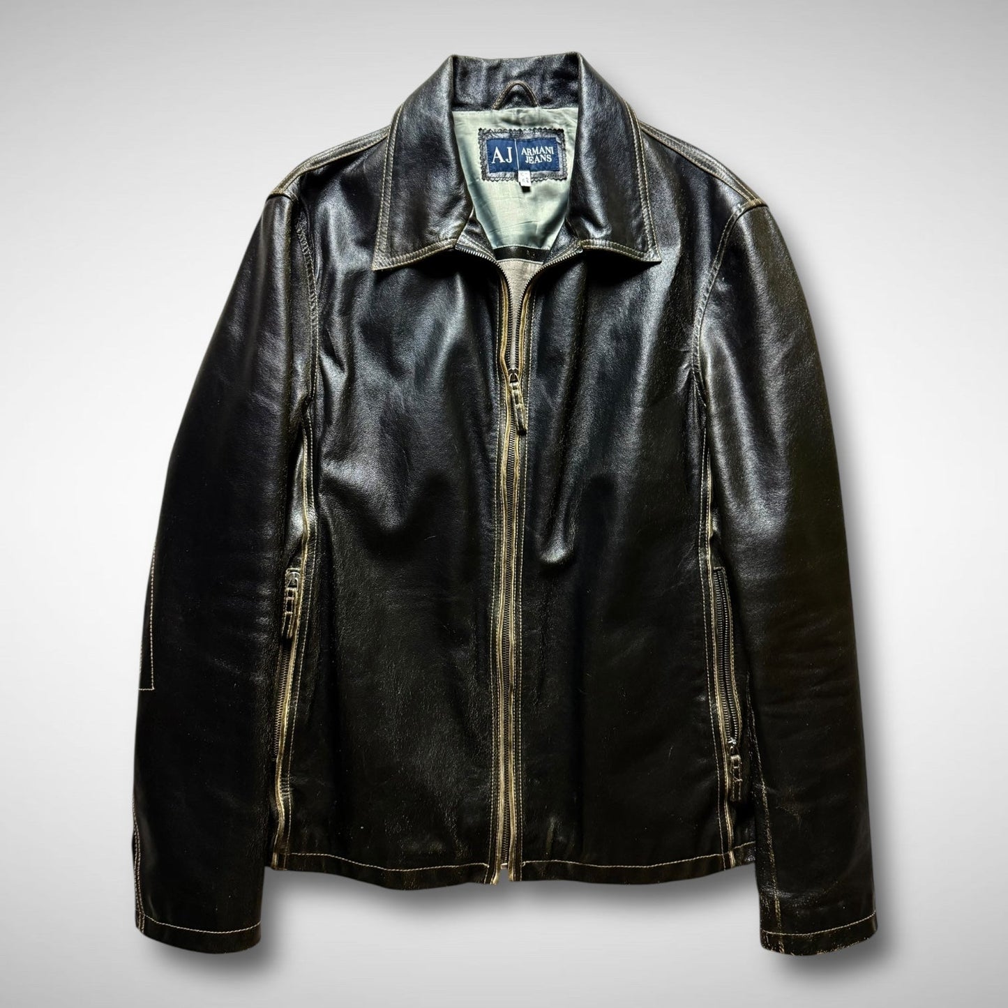 Armani Jeans Leather Jacket (2000s)