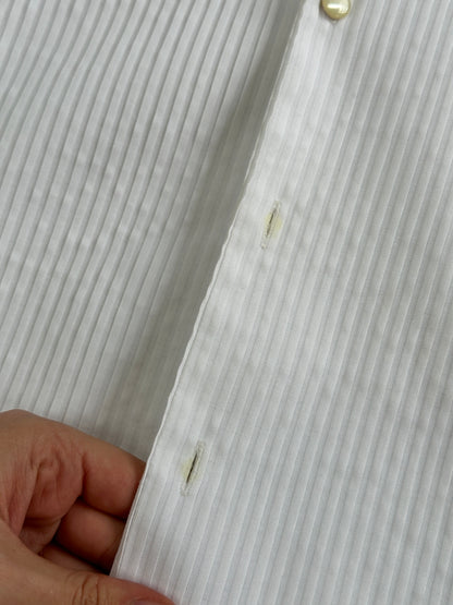 Italian Vintage Wing Collar Tuxedo Dress Shirt - L