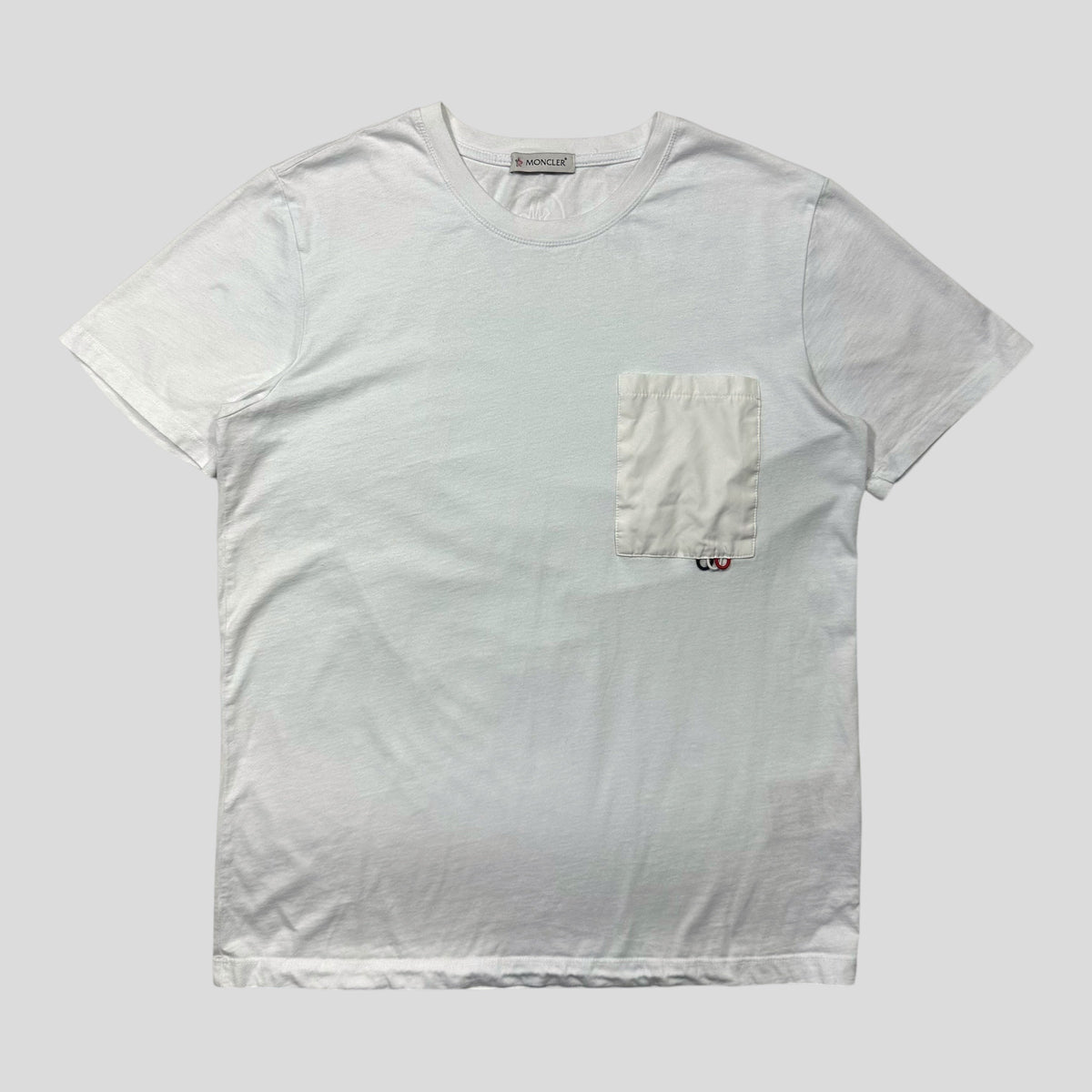 Moncler Nylon Pocket Logo T-shirt - L (M) | White