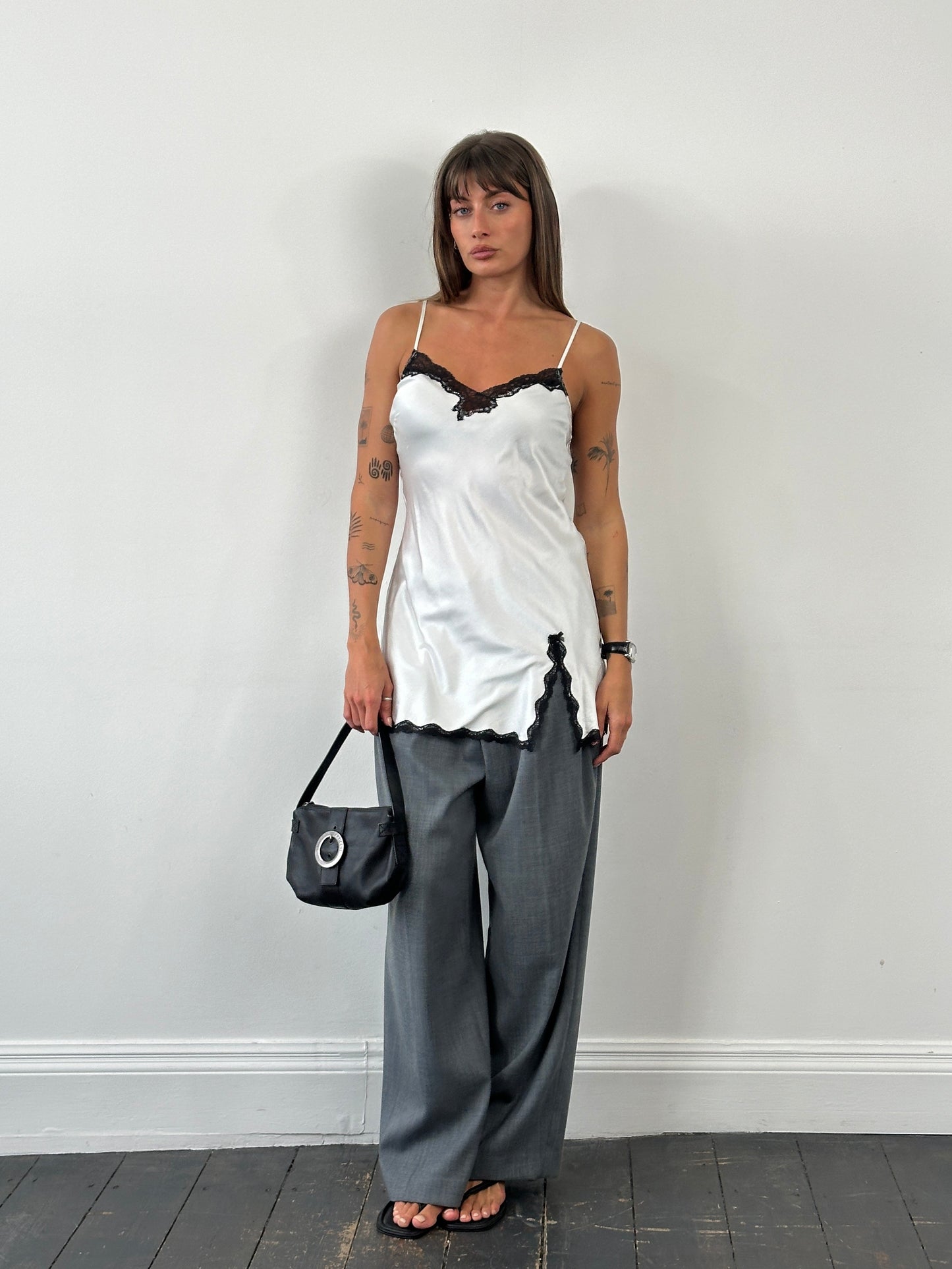 Victoria’s Secret 2000s Satin Lace Slip Dress - M