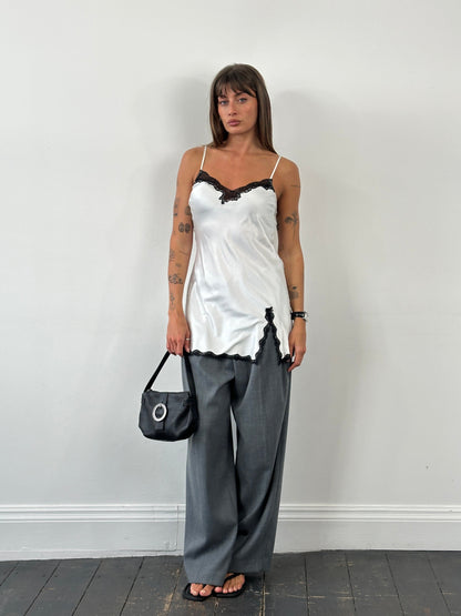 Victoria’s Secret 2000s Satin Lace Slip Dress - M