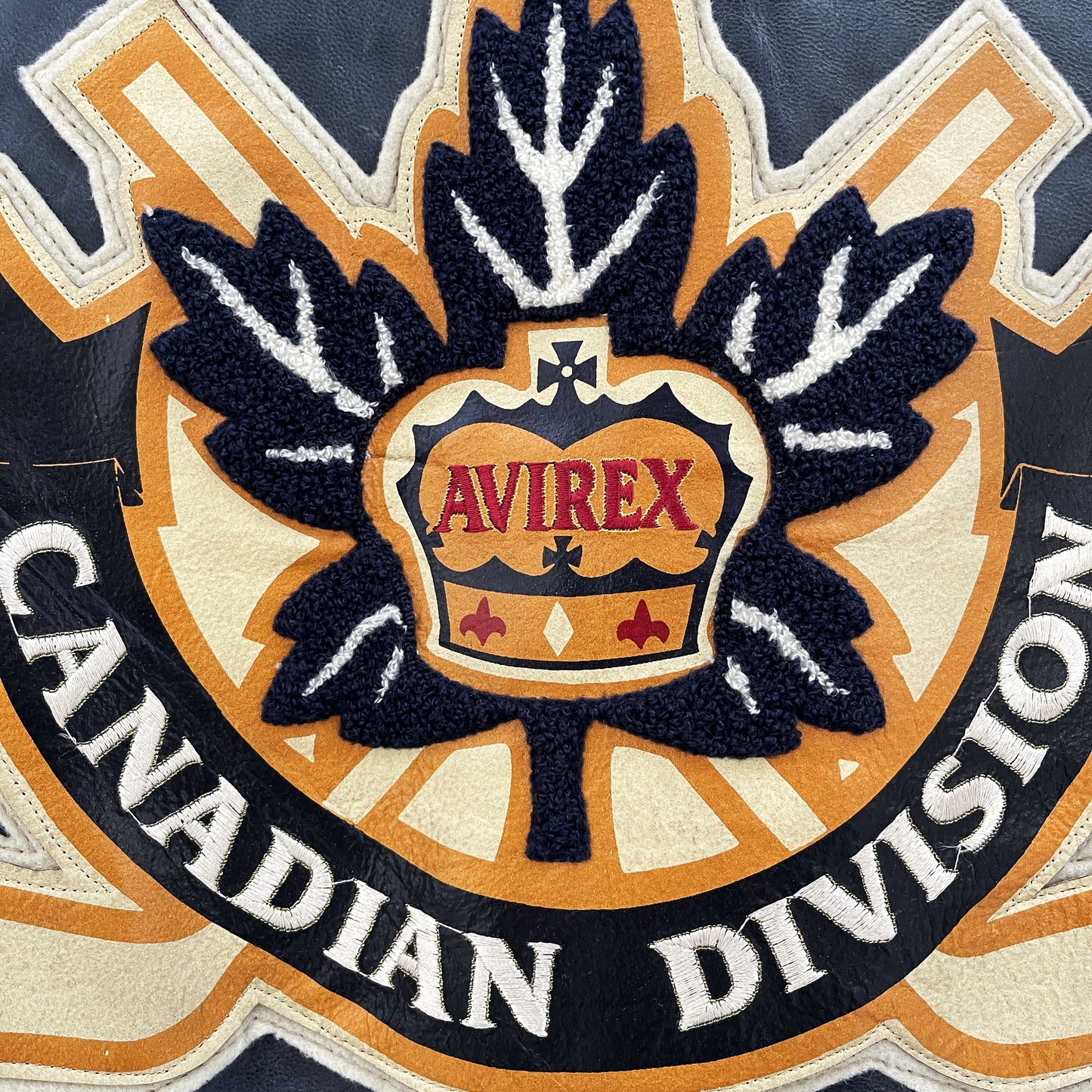 Avirex Leather Varsity Jacket - Canadian Hockey - S