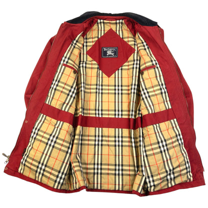 Vintage 90s Burberry Nova Check Lined Jacket Size XL | XL, Red