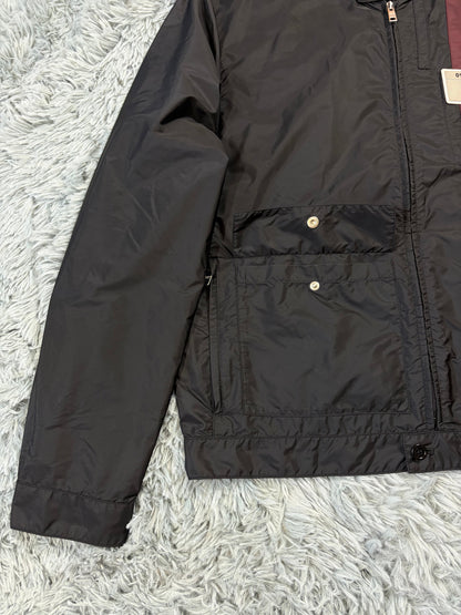 Prada 2018 Rubber Race Logo Striped Nylon Pocket Jacket - IT52 | O/S, Multicoloured
