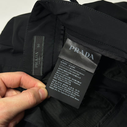 Prada 2017 Rubberised Race Logo Strap Gabardine Nylon Trousers - IT50 (L)