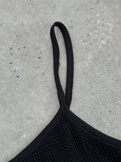 French Vintage Double Layered Mini Slip Dress - S