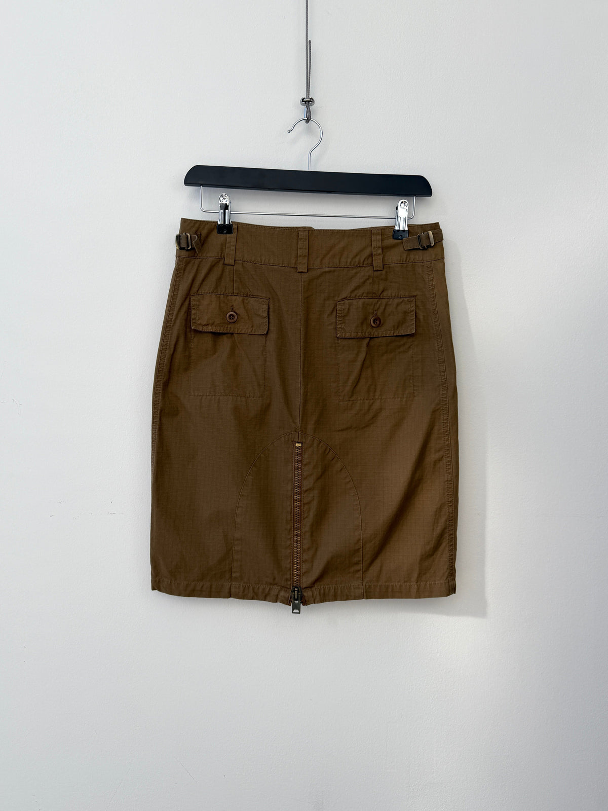 Miu Miu 00s Ripstop Cargo Skirt | Medium, Khaki