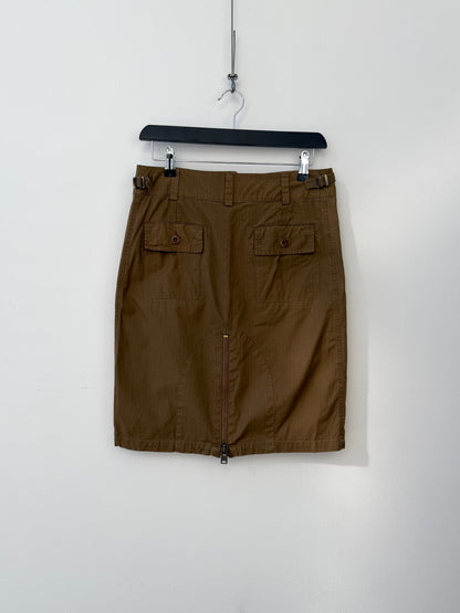 Miu Miu 00s Ripstop Cargo Skirt | Medium, Khaki
