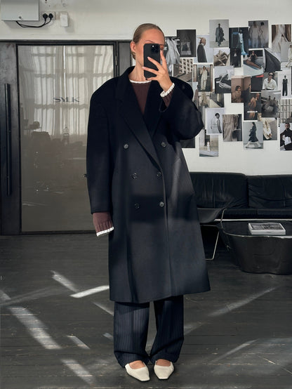 Pierre Cardin 1990s Pure Wool Double Breasted Coat - XXL