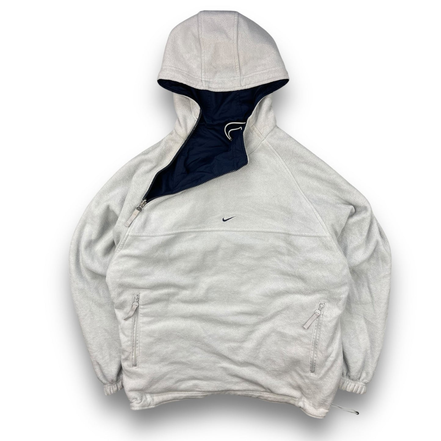 2000's Nike Reversible Asymmetric Zip Fleece Jacket (L) | Default Title, Multicoloured