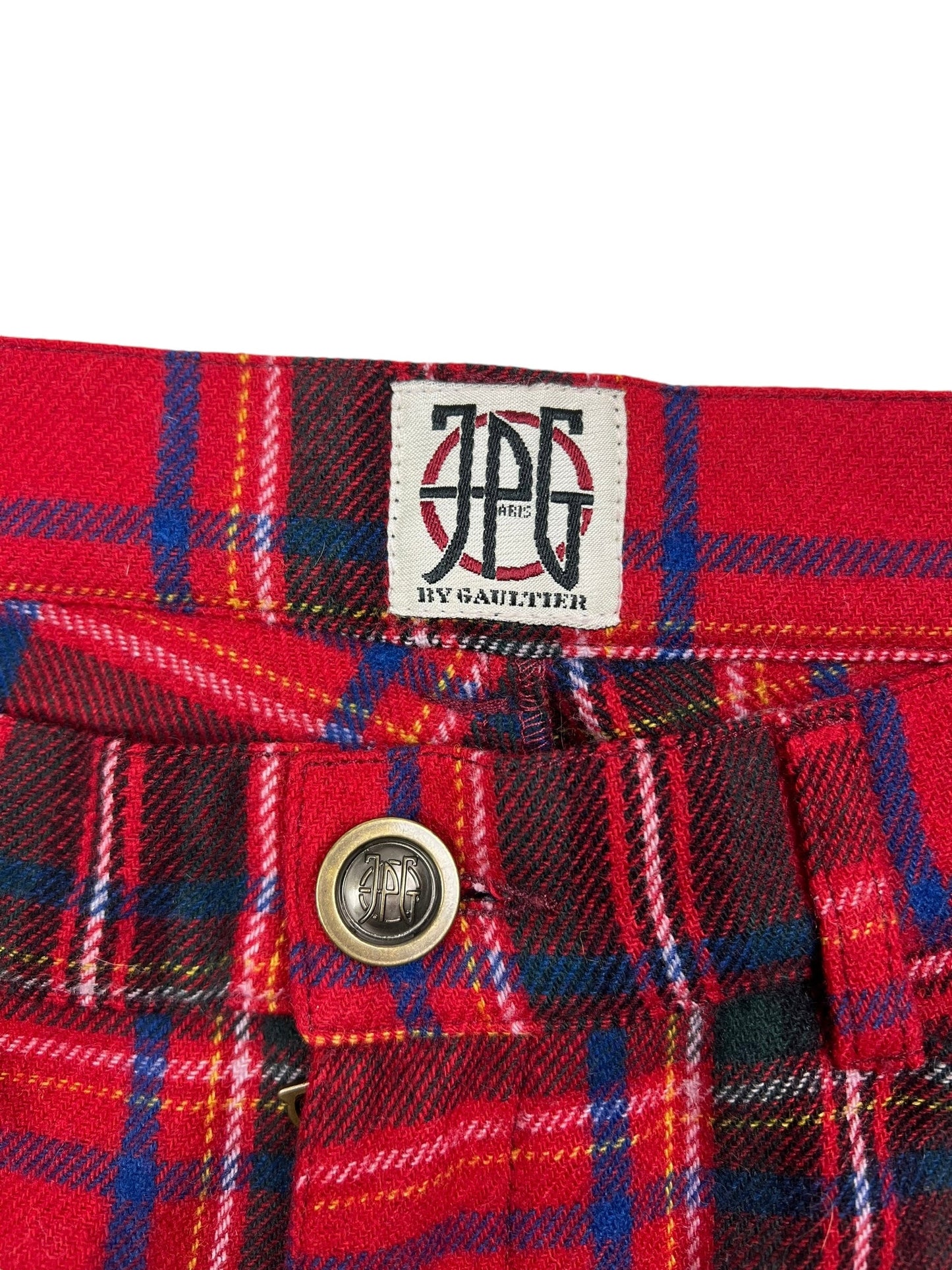 Jean Paul Gaultier JPG 2000s red tartan trousers