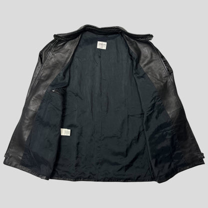 Armani Collezioni 90’s Nappa Leather Lined Chore Jacket - M/L | Default Title, Black