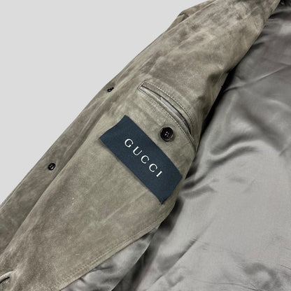 Gucci by Tom Ford FW03 Suede Leather Western Military Jacket - IT54 (L) | Default Title, Multicoloured