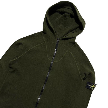 Stone Island Green Ribbed Hoodie