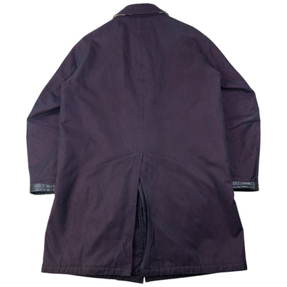 Vintage 2000s Burberry Button Up Trench Jacket Size L | Large, Purple