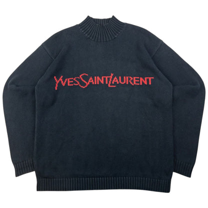 Vintage YSL Yves Saint Laurent Turtleneck Knit Jumper Size L