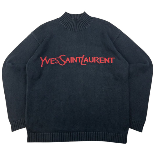 Vintage YSL Yves Saint Laurent Turtleneck Knit Jumper Size L