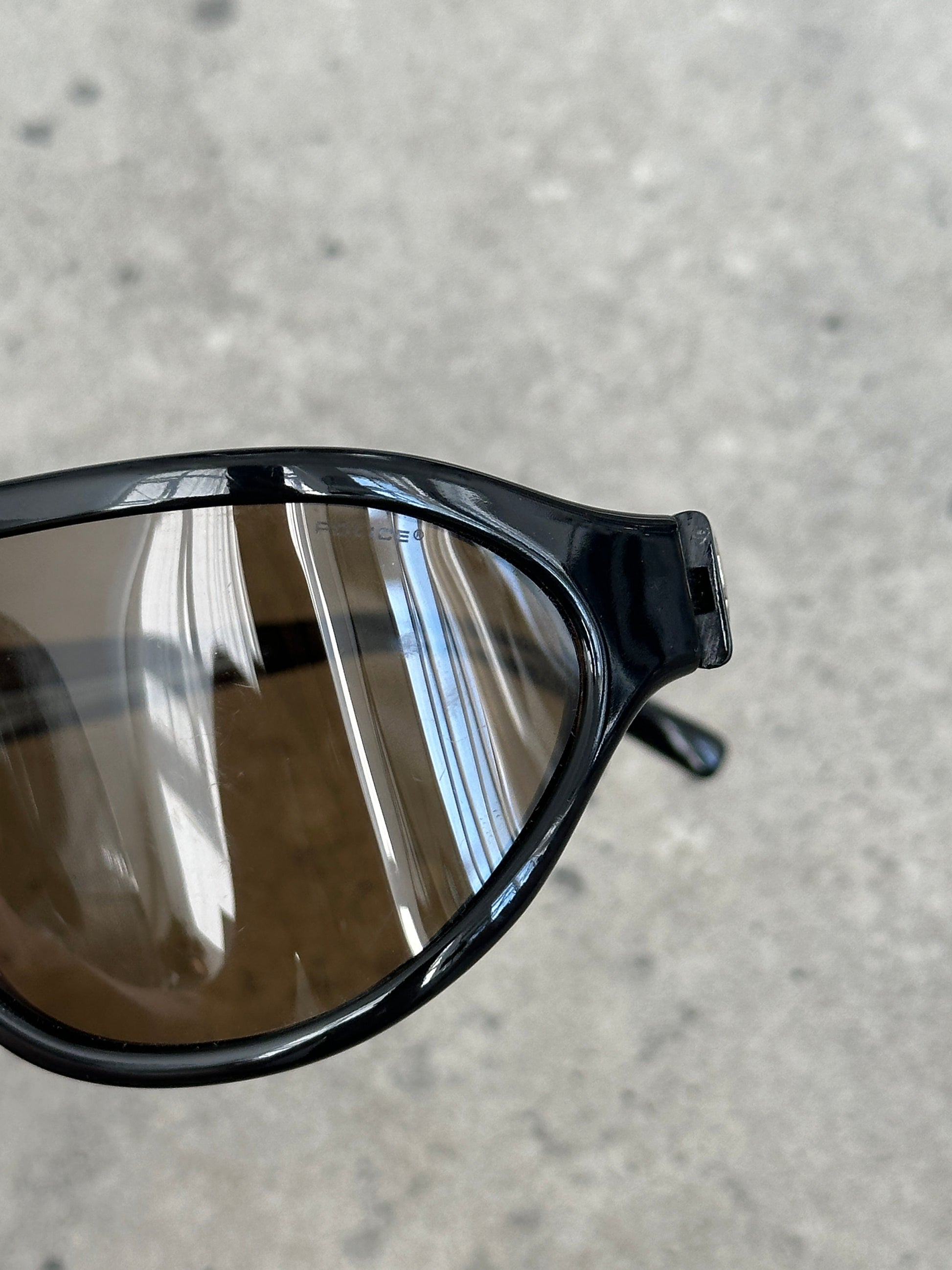 Police 2000s Oversized Shield Wrap Logo Sunglasses