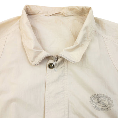 Vintage 90s Burberry Lightweight Zip Up Jacket Size S | Small, Cream