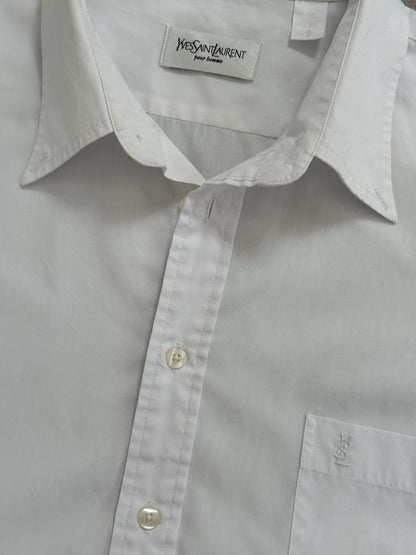 Yves Saint Laurent Pour Homme 2000s Cotton Logo Shirt - XL