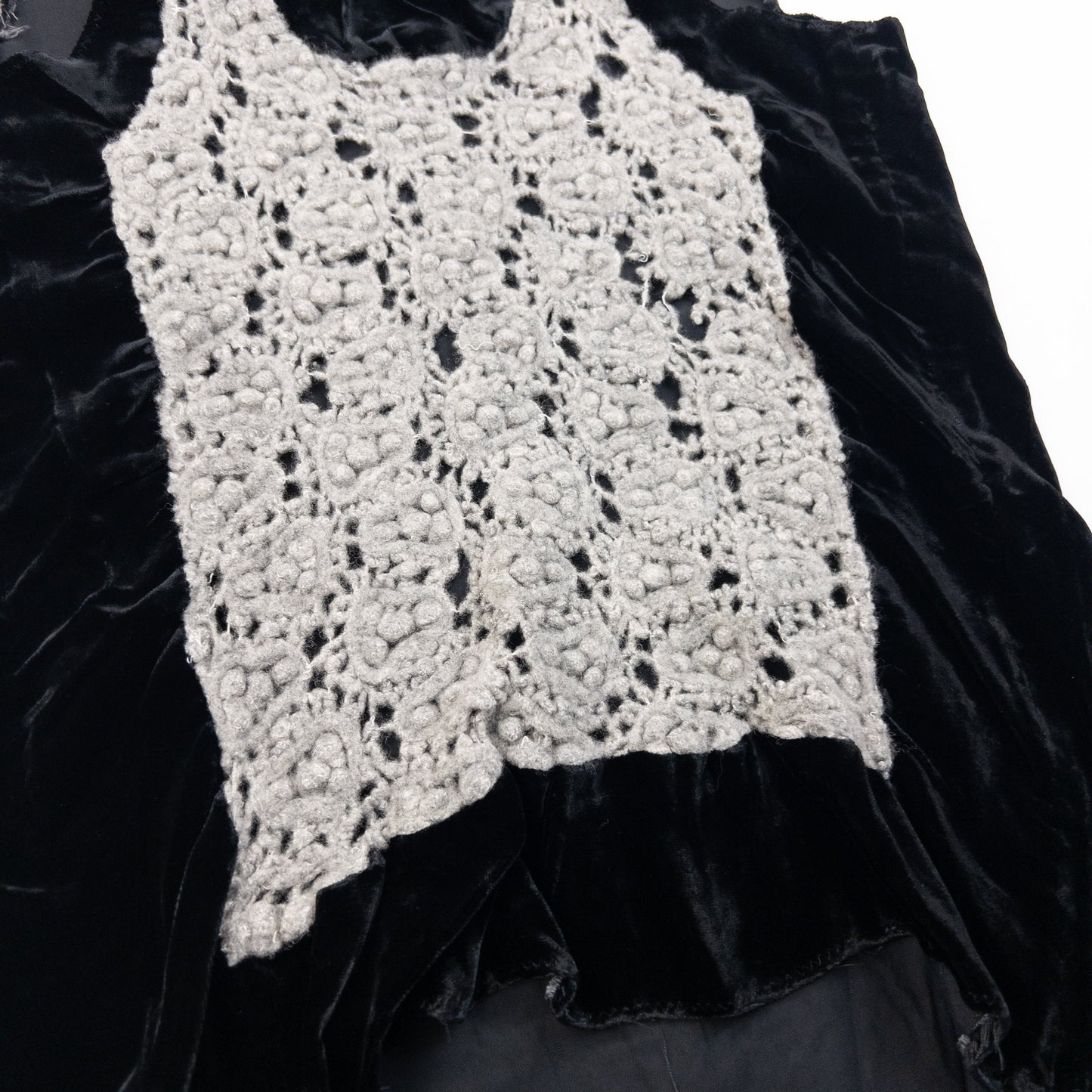 Vintage 90s Comme Des Garçons Robe De Chambre Velour Top Womens Size M | Medium, Black