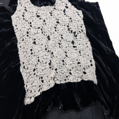 Vintage 90s Comme Des Garçons Robe De Chambre Velour Top Womens Size M | Medium, Black